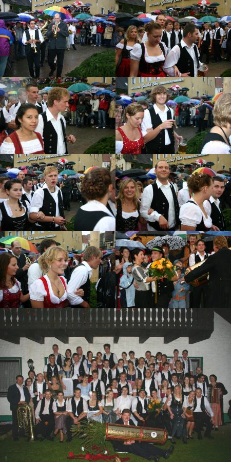 Austanzen der Kirchweihbaums