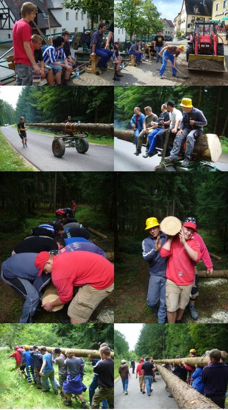 Loch ausgraben und Baum holen