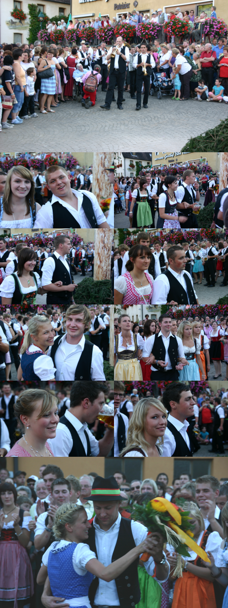 Austanzen der Kirchweihbaums