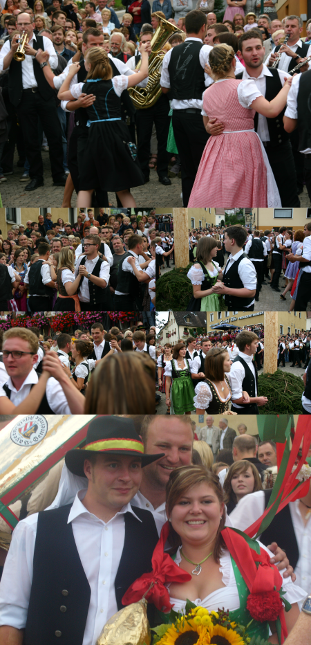 Austanzen der Kirchweihbaums