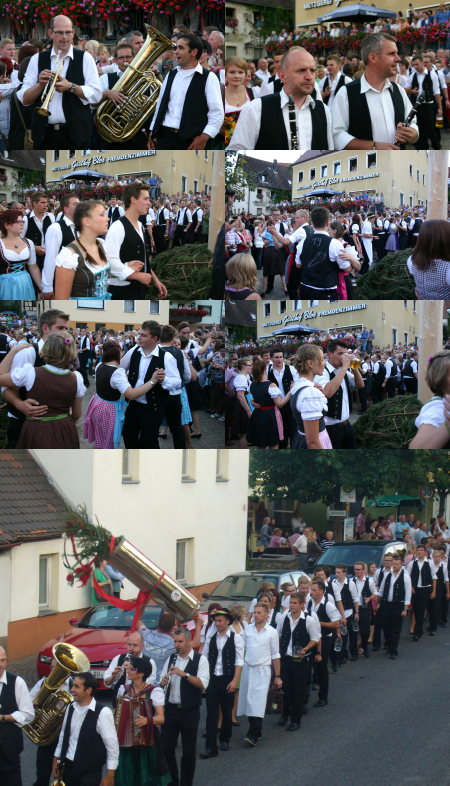 Austanzen des Kirchweihbaums