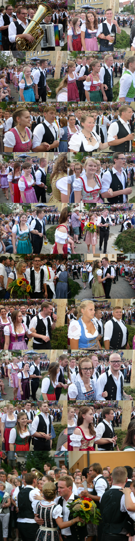 Austanzen des Kirchweihbaums