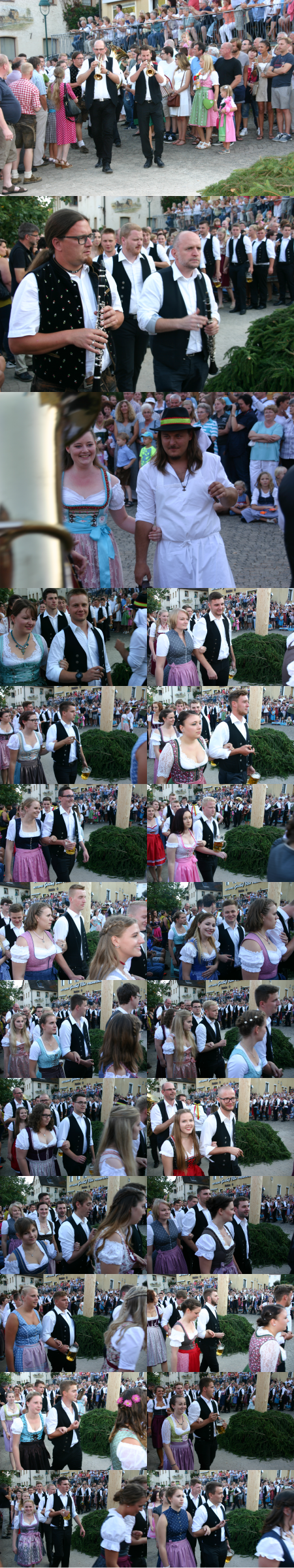 Austanzen des Kirchweihbaums