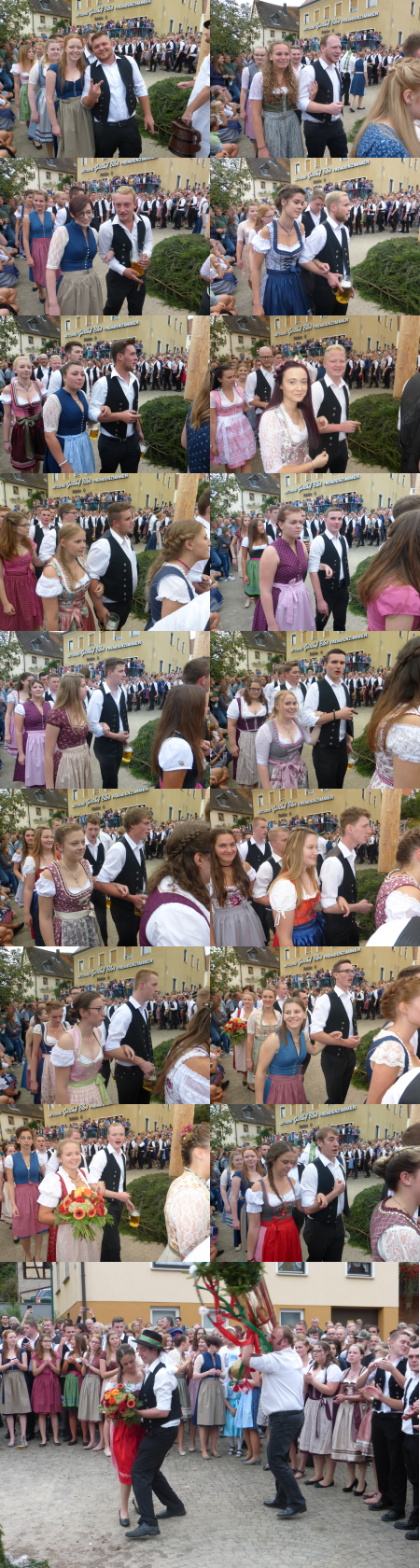 Austanzen des Kirchweihbaums