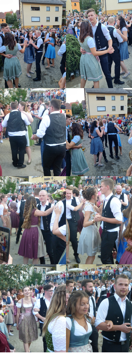 Austanzen des Kirchweihbaums