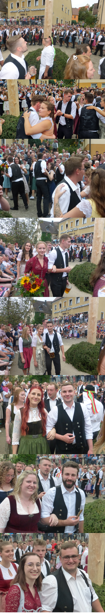 Austanzen des Kirchweihbaums